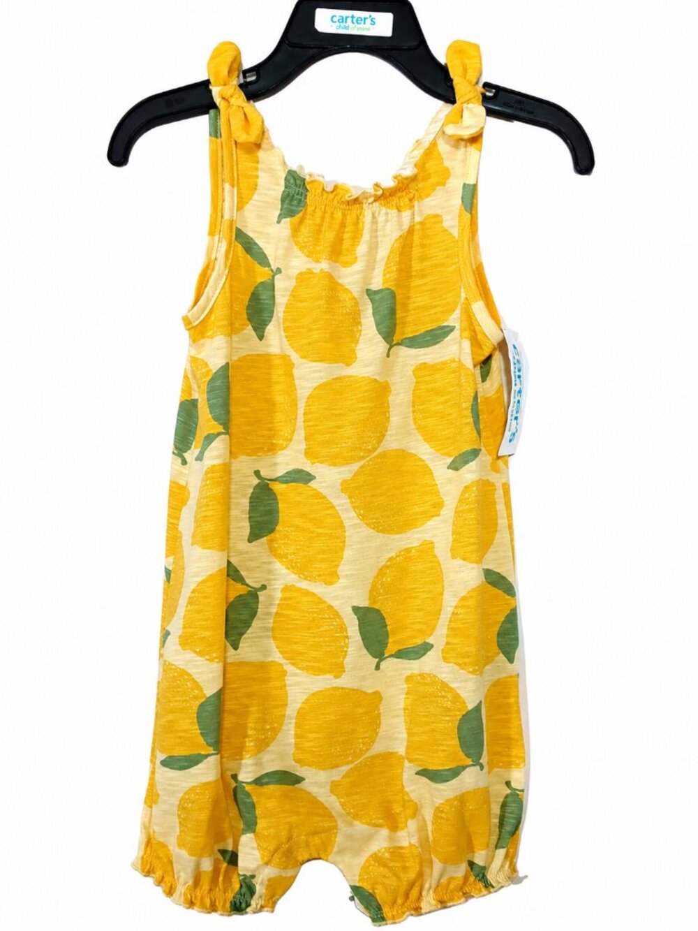 NEW 24 Month Carter's Yellow Lemon Print Romper for babies.  Snap close.